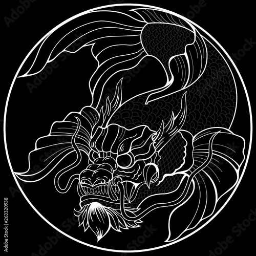 Dragon illustration © Kseniia