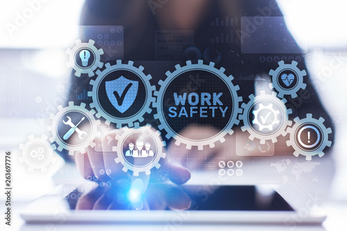 Work safety instruction standards law insurance industrial technology and regulation concept. © WrightStudio