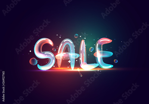Sale blue background. Clearance, discount, vector tag. © lauritta