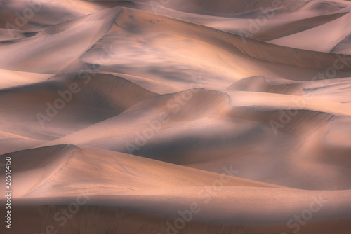 Glowing Sand Dunes in Death Valley National Park, CA © dfikar