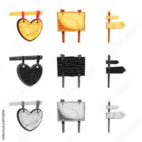 Vector design of raw and forest symbol. Collection of raw and hardwood vector icon for stock.
