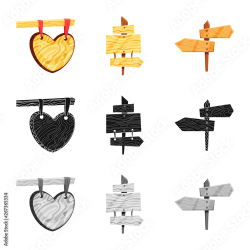 Vector design of raw and forest logo. Set of raw and hardwood vector icon for stock.