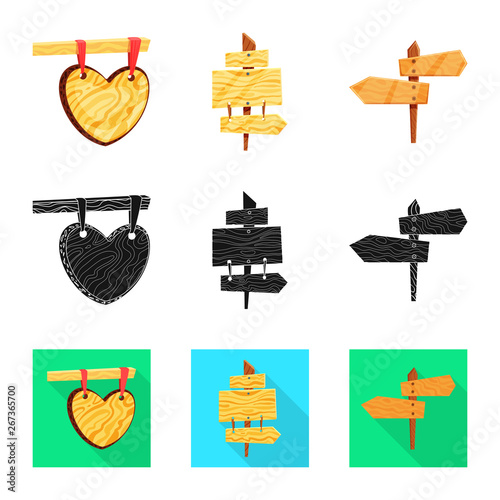 Isolated object of raw and forest logo. Set of raw and hardwood vector icon for stock.