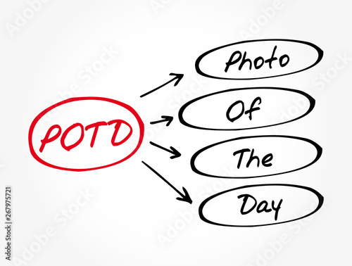 POTD - Photo Of The Day acronym, concept background
